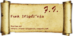 Funk Ifigénia névjegykártya